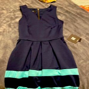 Blue and teal nautical dress